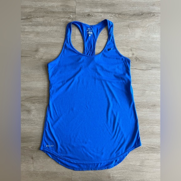 NIKE Dri-Fit Tank Top Racerback Blue SZ M - Picture 1 of 8